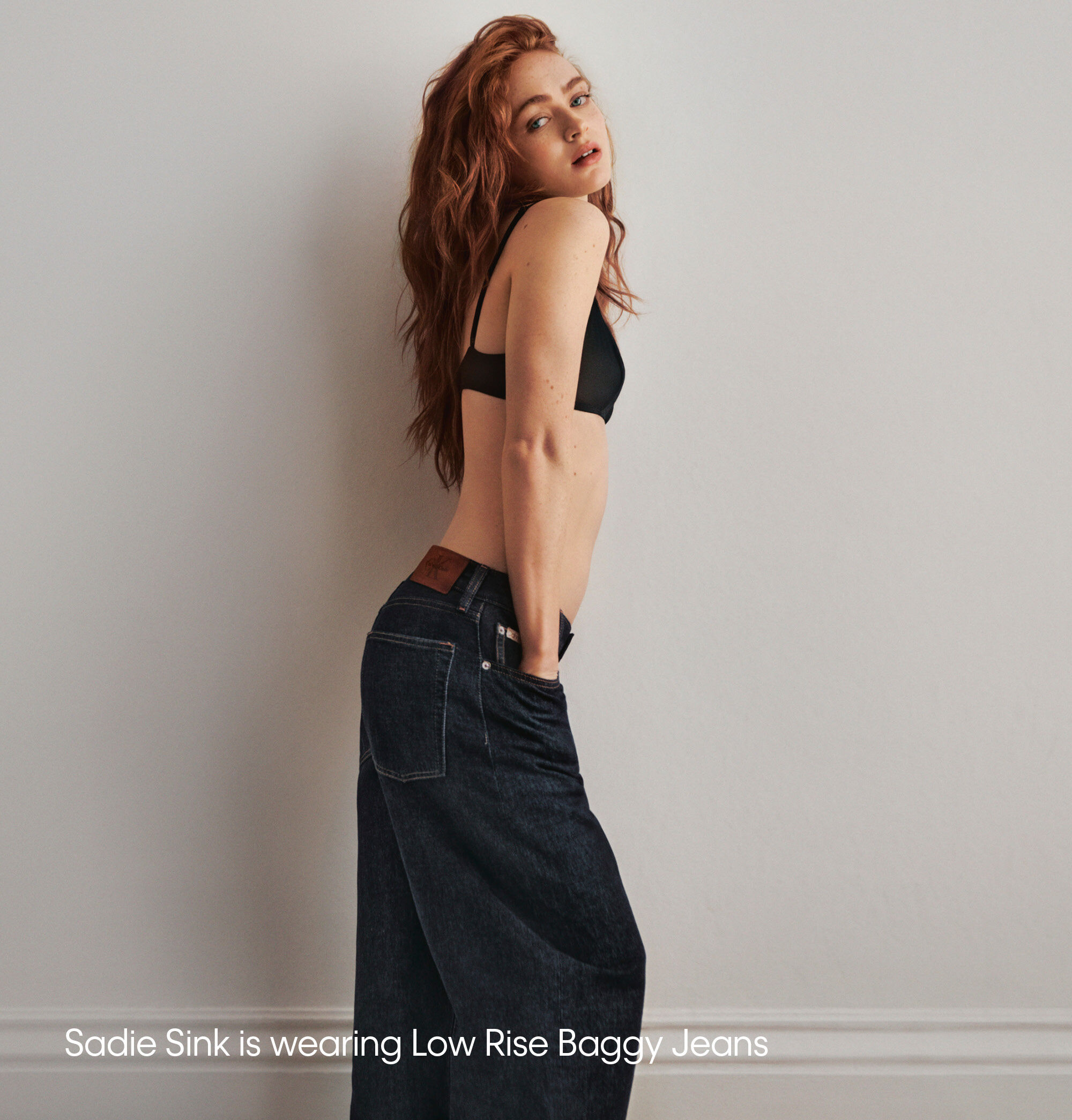 Sadie Sink is wearing Low Rise Baggy Jeans